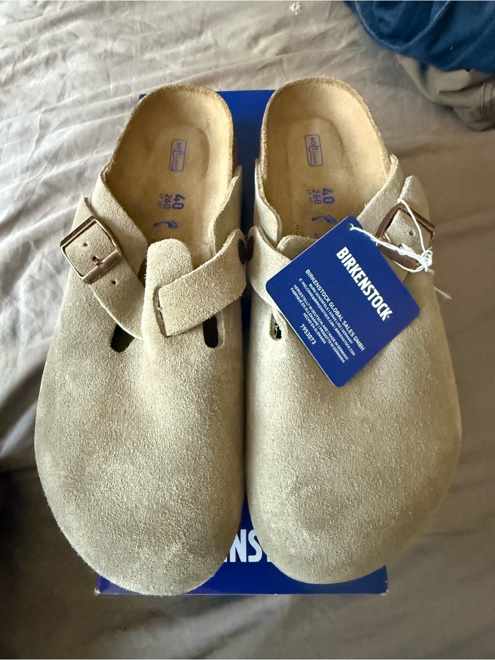 Birkenstock Boston Soft Footbed Clogs- Taupe